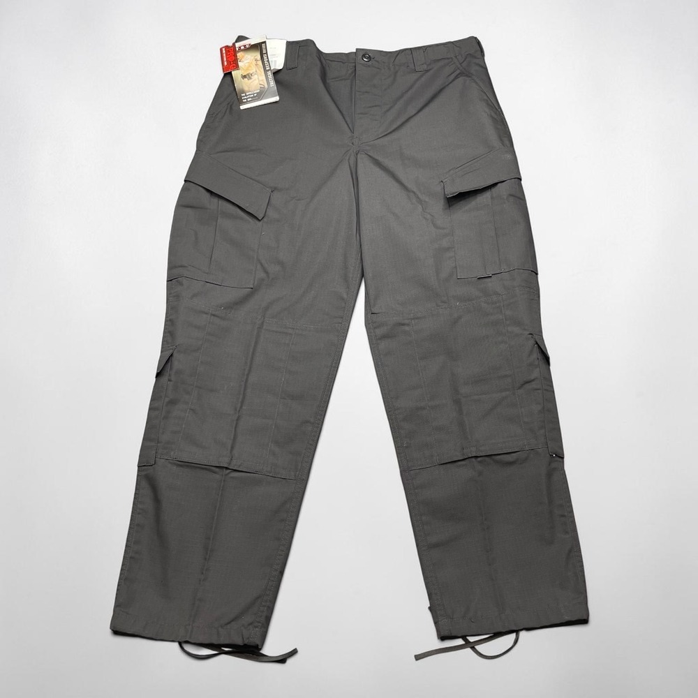 Tru-Spec Tactical Response Uniform Black Ripstop Cargo Pants Mens Large W40xL32